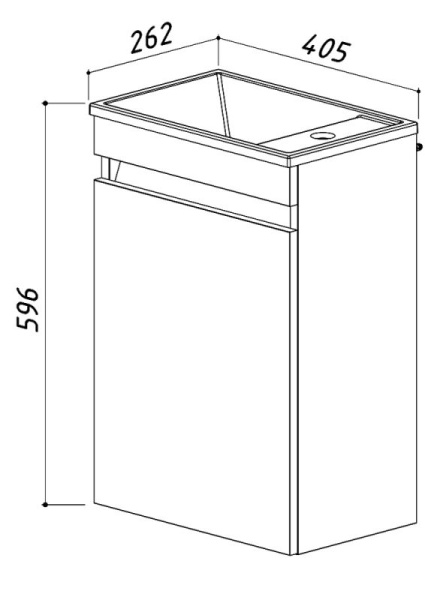 Тумба под умывальник Belux Мини НП 40 Бетон Чикого светло-серый