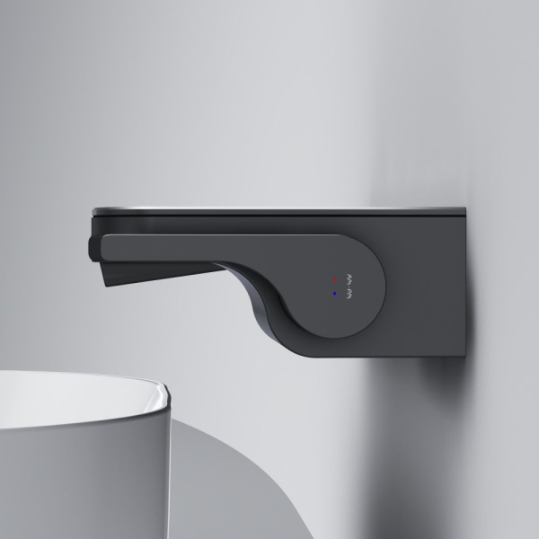 F8F72722 Func Встраиваемый смеситель на раковину АМ.РМ с полкой и каскадным изливом, черный