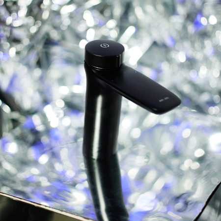 F50A02522 Inspire V2.0, TouchReel Смеситель для умывальника AM.PM, излив 125 мм, черный.