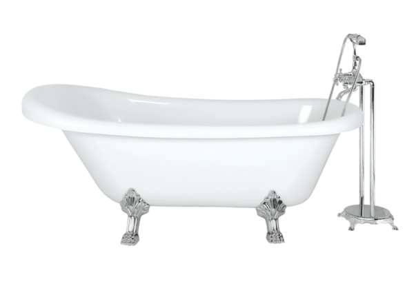 Акриловая ванна Cerutti SPACLASSIC 170  отдельностоящая  170x79x75 на львиных алюминиевых лапах хром