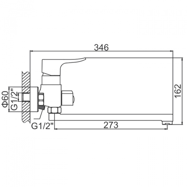 Смеситель для ванны Ledeme H34 L2234