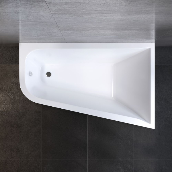 W72A-160R100W-A2 Ванна акриловая AM.PM spirit  ассиметричная 160x100, без слива/перелива, правосторонняя