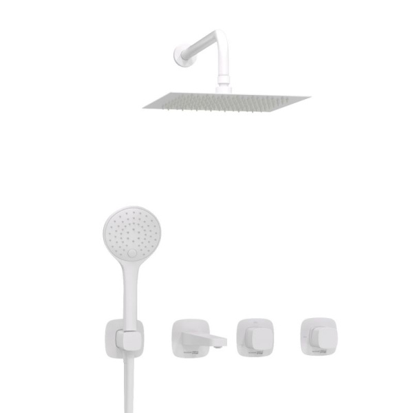 A9551.267.316.146.254.328.156.155 Встраиваемый комплект для ванны WasserKRAFT с верхней душевой насадкой, лейкой