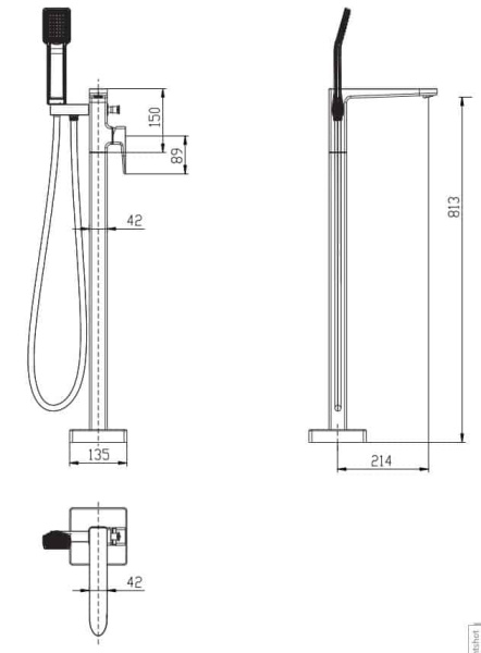 Смеситель для ванны OMNIRES Siena SN7333CR