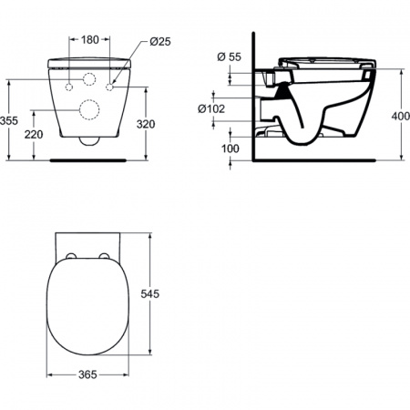 Комплект Ideal Standard Connect R020467+W941102 с сиденьем Soft Close