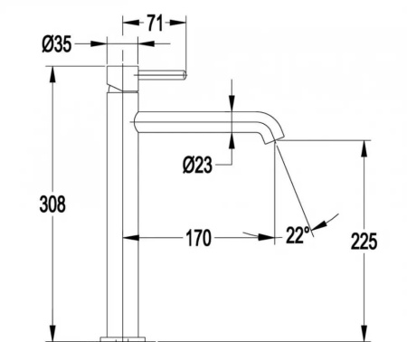 Смеситель для раковины Высокий Grocenberg GB3029 золотой брашированный