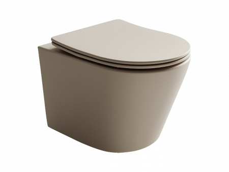 Подвесной унитаз Balearica Rimless (цвет Капучино Матовый) CERAMICANOVA CN6000MC
