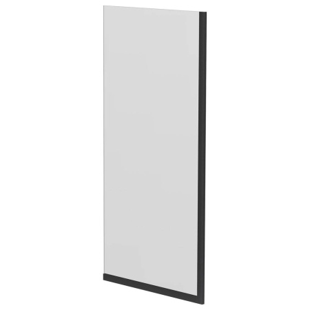 Стеклянная перегородка, шторка на борт ванны Reflexion RX14070CBL-03 140х70см фиксированная, прозрачное закаленное стекло 8мм, черный профиль