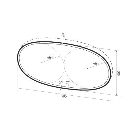 Зеркало с фронтальной LED-подсветкой Wellsee 7 Rays' Spectrum 172201610