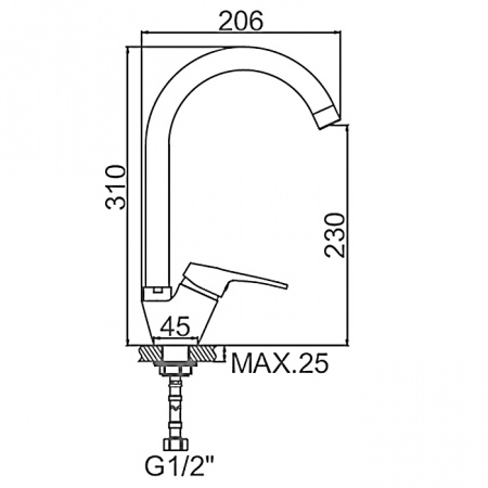 Смеситель для мойки Ledeme H77 L5977-2