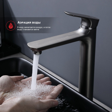 Смеситель для раковины Raglo R03.15.09, графит