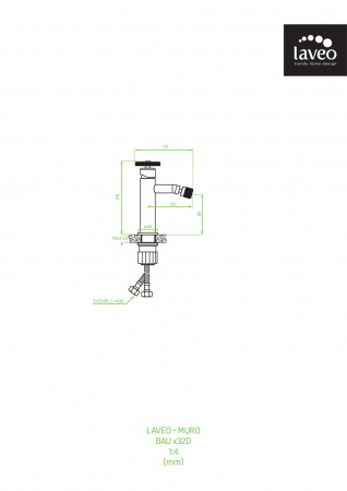 Смеситель для биде Laveo Muro BAU_732D черный
