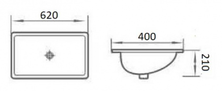 Раковина врезная CeramaLux 540F