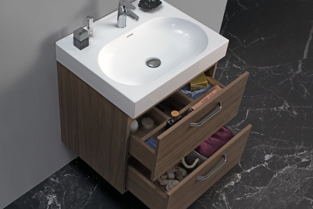 Тумба под умывальник Belux Стокгольм НП 80-02 Орех Карини натуральный