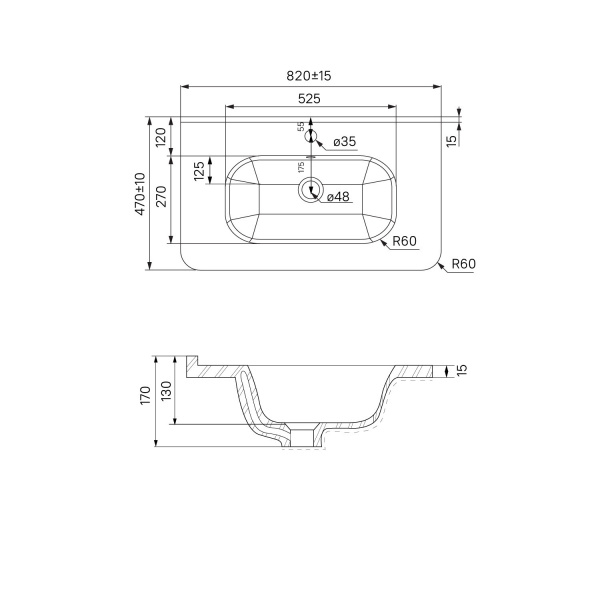 Тумба с умывальником IDDIS Brick BRI80W0i95K 80 см, белая