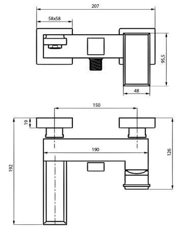 Смеситель для ванны Ahti Vihti VH405001