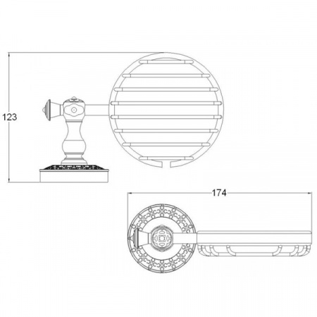 Мыльница решетчатая для ванной комнаты ZorG AZR 05 BR