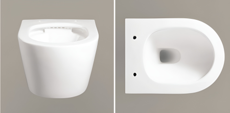 Унитаз SELLA UF подвесной безободковый, сиденье дюропласт с микролифтом Ceruttispa CT10362 (485х365х360)