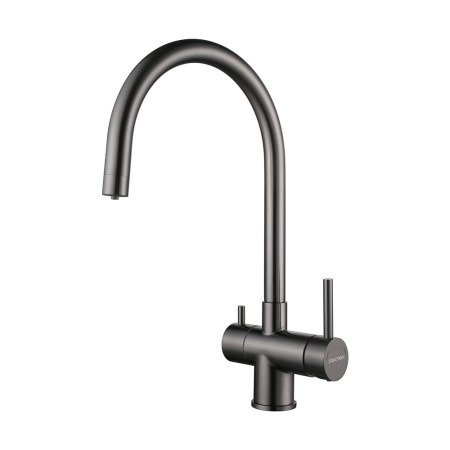 Смеситель для кухни Paulmark HELLER He213218-GM, вороненая сталь