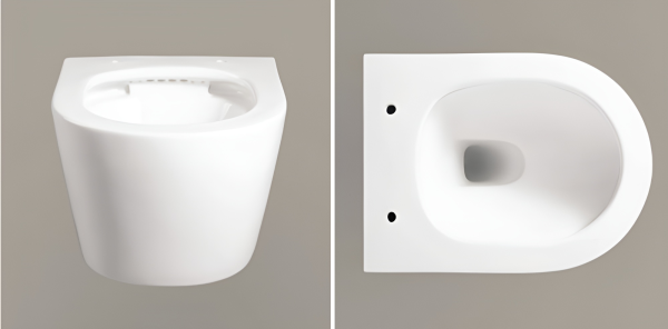 Унитаз SELLA UF подвесной безободковый, сиденье дюропласт с микролифтом Ceruttispa CT10362 (485х365х360)