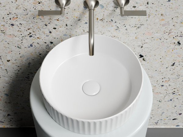Умывальник чаша накладная круглая Ceramicanova Element 360*360*115мм, белый матовый, CN6057MW