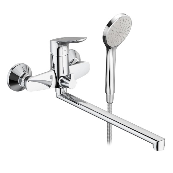 779500001 Jupiter, Смеситель для ванны и душа AM.PM с универсальным изливом и душевым комплектом, хром