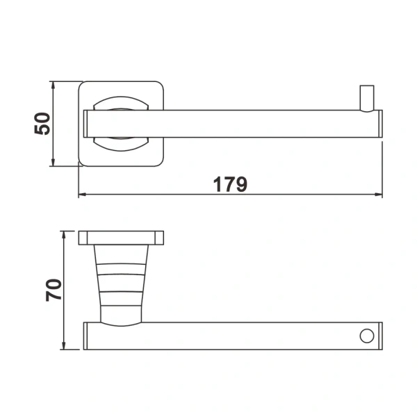 Держатель для туалетной бумаги Rose RG1505H, черный