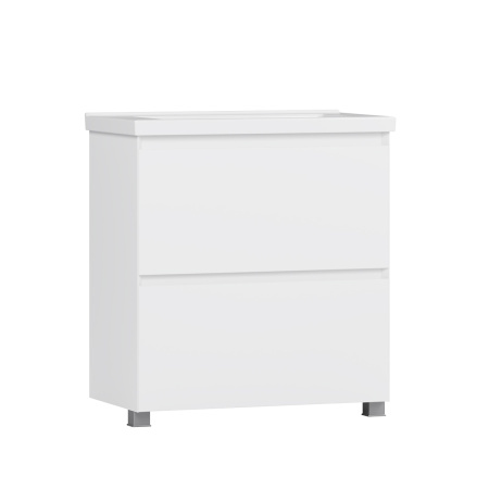 Тумба под умывальник Belux Киото напольная 80, белый глянцевый