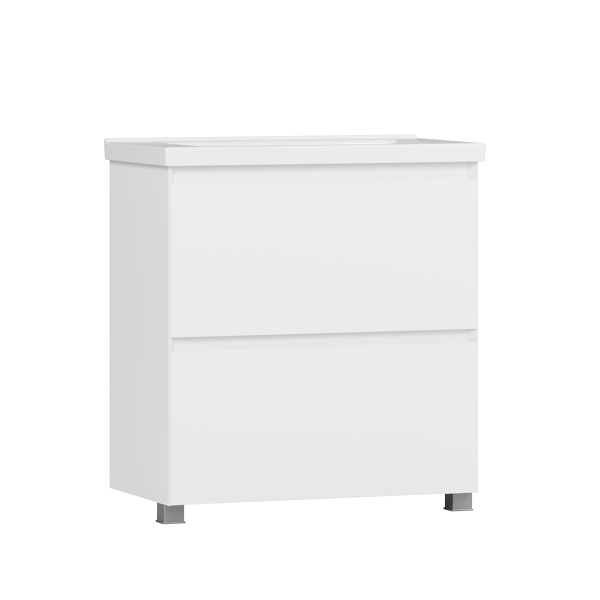 Тумба под умывальник Belux Киото напольная 80, белый глянцевый