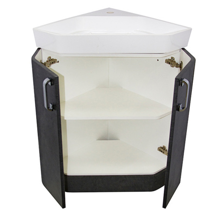 Тумба д/ванной MIXLINE "КВАРЦ-67" напольная, угловая серая под ум. Quartz-50 (540986)