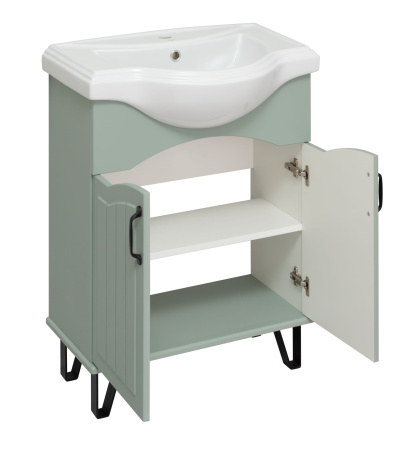 Тумба под раковину Runo мята (под умывальник Классик 65 ) Марсель 65 (00-00001217)