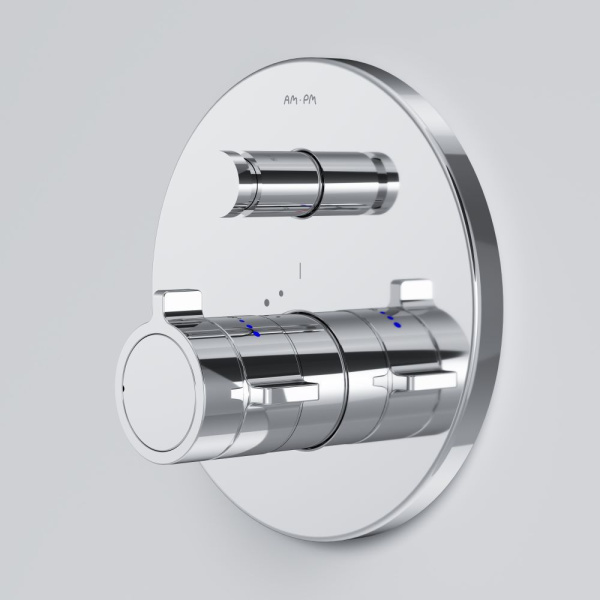 F85A45600 X-Joy Смеситель AM.PM встроенный с термостатом на 2 потребителя, хром