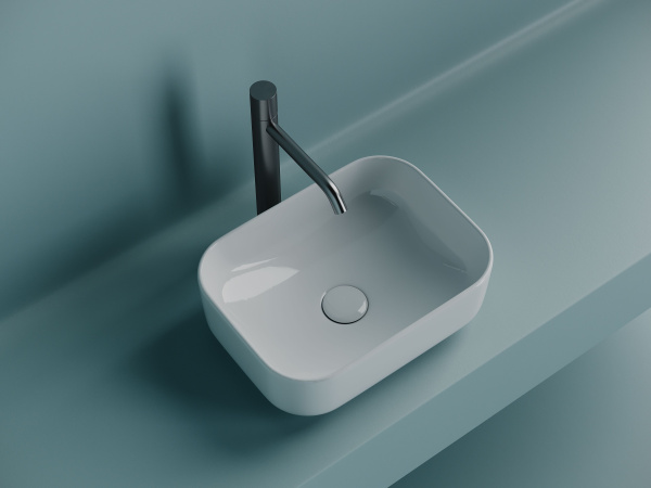 Умывальник чаша накладная прямоугольная Ceramicanova Element 400*305*140мм, Белый, CN5042