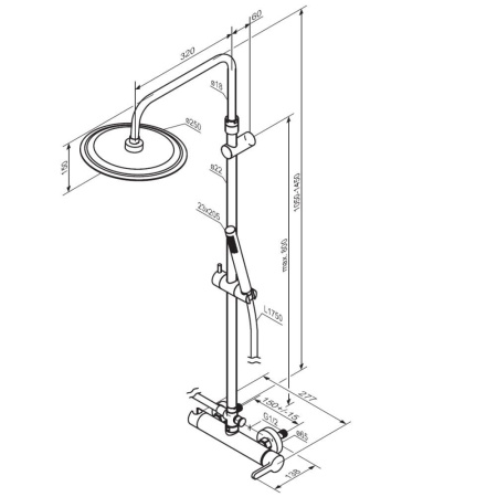 Душевая система AM.PM 936710000 Scandinavian Pure