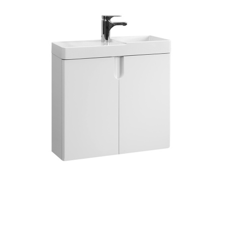 Тумба под умывальник Belux Даллас подвесная 60, белый глянцевый