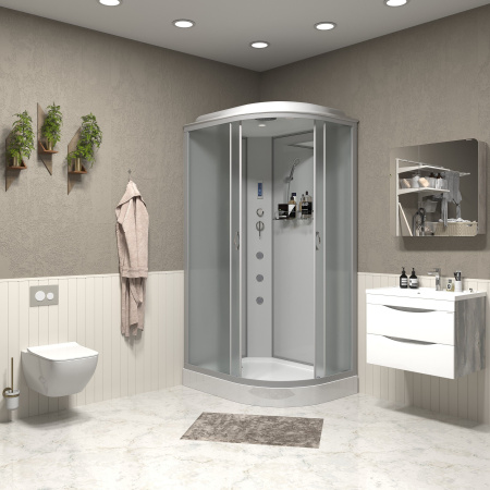 Душевая кабина Niagara Classic NG-2507-14BK (80х80х200) высокий поддон(40см),стекло тонированное