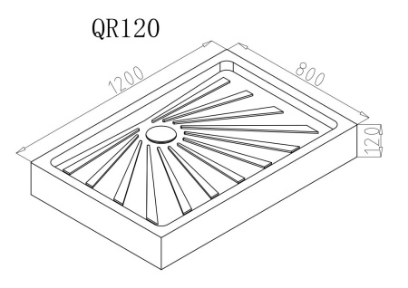Поддон QR121 Ceruttispa прямоугольный (120х80x12)