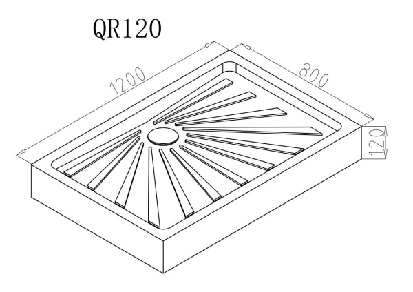 Поддон QR121 Ceruttispa прямоугольный (120х80x12)