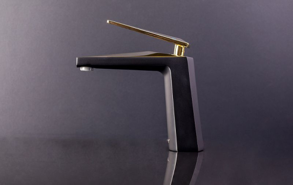 Смеситель для раковины Boheme Venturo 381-b Черный Золото