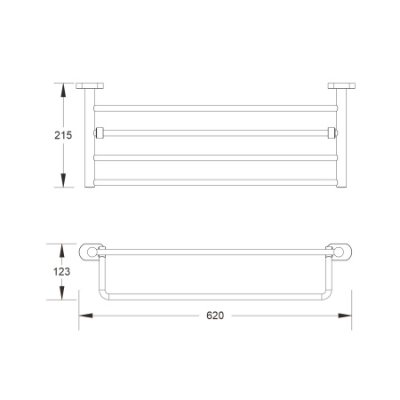 Полка для полотенец Shevanik SG5108H, черный