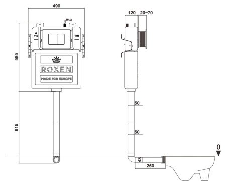 Комплект 3 в 1 Roxen Attach 945177 (состоит из: 710215, Santi 410260G)