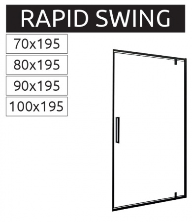 Душевая дверь Rea Swing 90 BLACK Rea-K6409