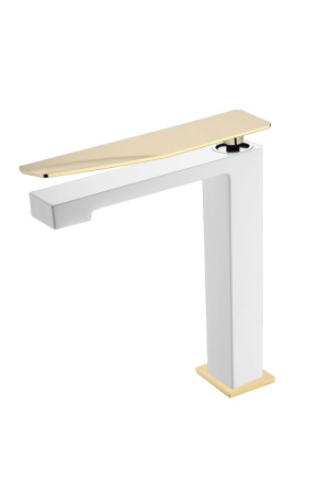 Смеситель для умывальника Boheme Q 142-WG-Q2 White Gold