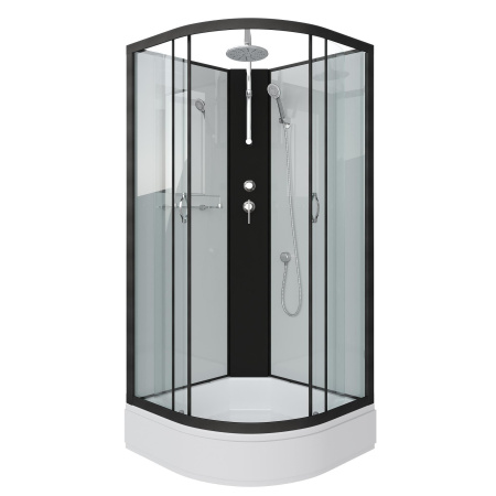 Душевая кабина Niagara Classic NG-6701-14BKT (90х90х210) средний поддон(26см),черный,стекло прозрачное