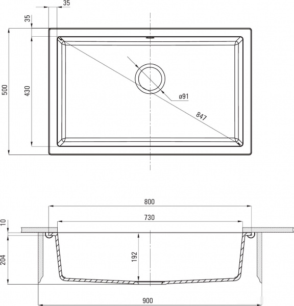 Кухонная мойка Deante Corda ZQA G10D