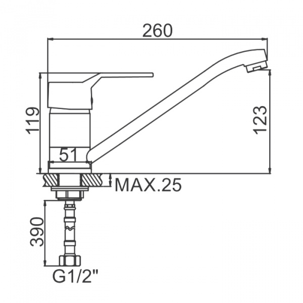 Смеситель для мойки Ledeme H63 L4963