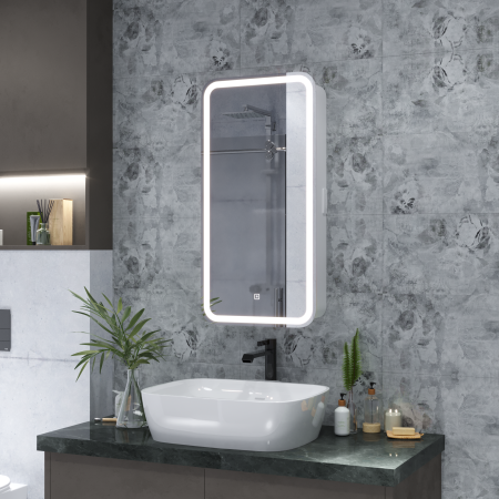 Зеркало-шкаф Taliente CBled 40 см TA-CBled-EL4080R белый с подсветкой универсальный