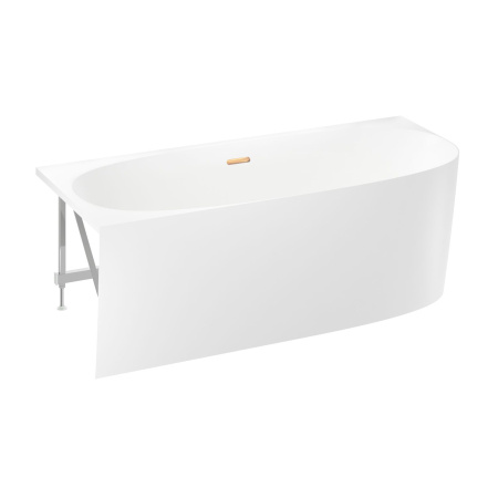 Акриловая ванна в наборе 4 в 1: пристенная ванна (левый разворот), каркас, экран, слив-перелив Wellsee Belle Spa 2.0 235805004