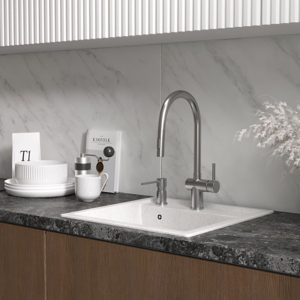 Кухонная мойка Reflexion Zia RX1251TN, олово