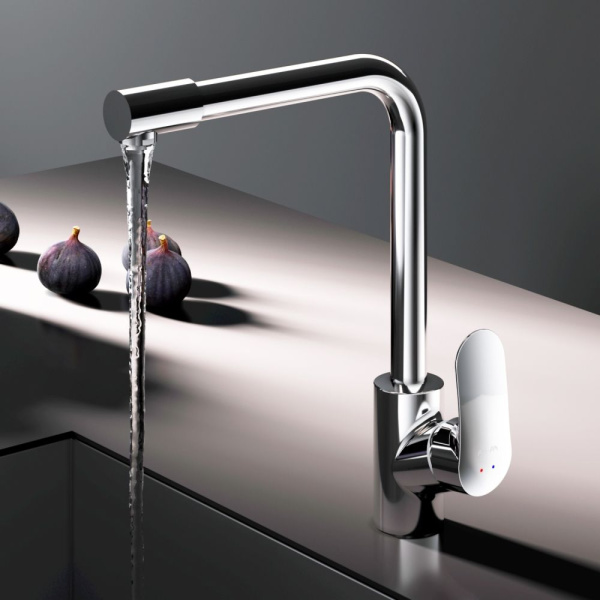 F8005700 Like, Смеситель для кухни AM.PM с каналом для питьевой воды, L-излив, хром